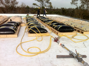 building roof load testing