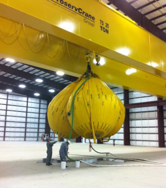 Proof Load Testing New 175 ft Span x 75 Ton Bridge Crane.