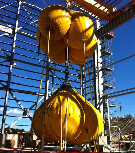 630,000 lb Initial Proof Load Testing of New Bridge Crane.